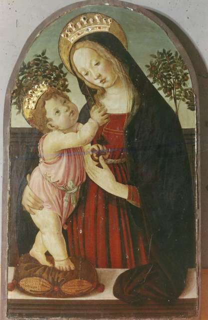 Anonimo — Anonimo romagnolo sec. XV/ XVI - Madonna con Bambino — insieme